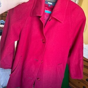 Pendleton Women's Vibrant Red Pea Coat